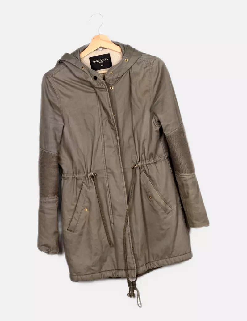 Andy & Lucy Parka verde fluida