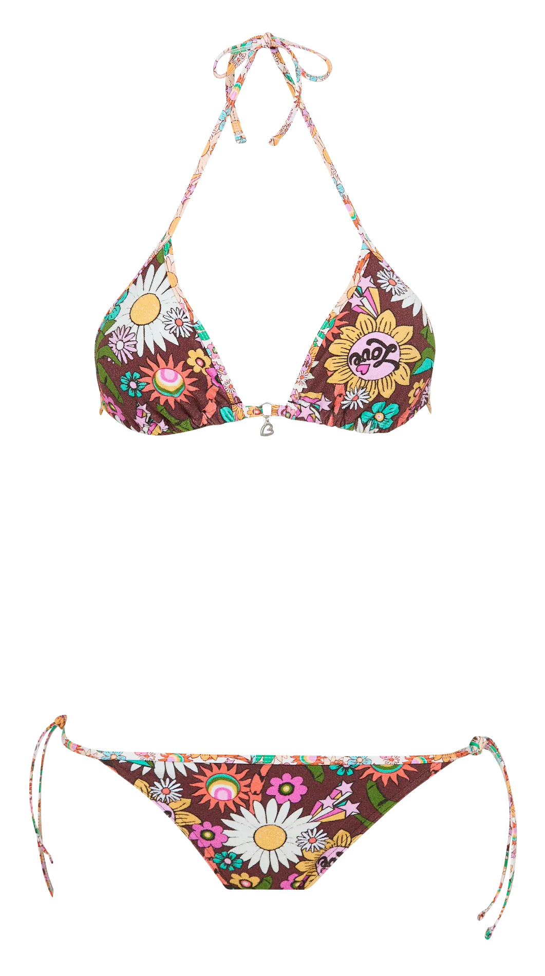 BANANA MOON ERIOJAKA WONDER - Bikini de dos piezas en jacquard estampado en marron