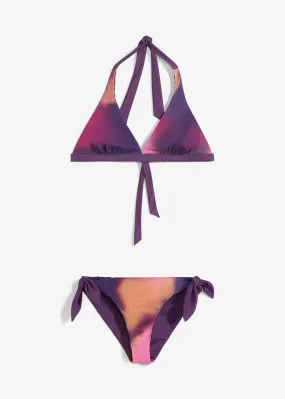 Bikini de cuello halter (2 piezas) púrpura