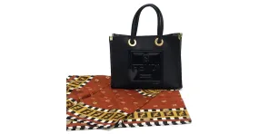 Bolso Fendi con bufanda Castaño Negro Multicolor Amarillo 