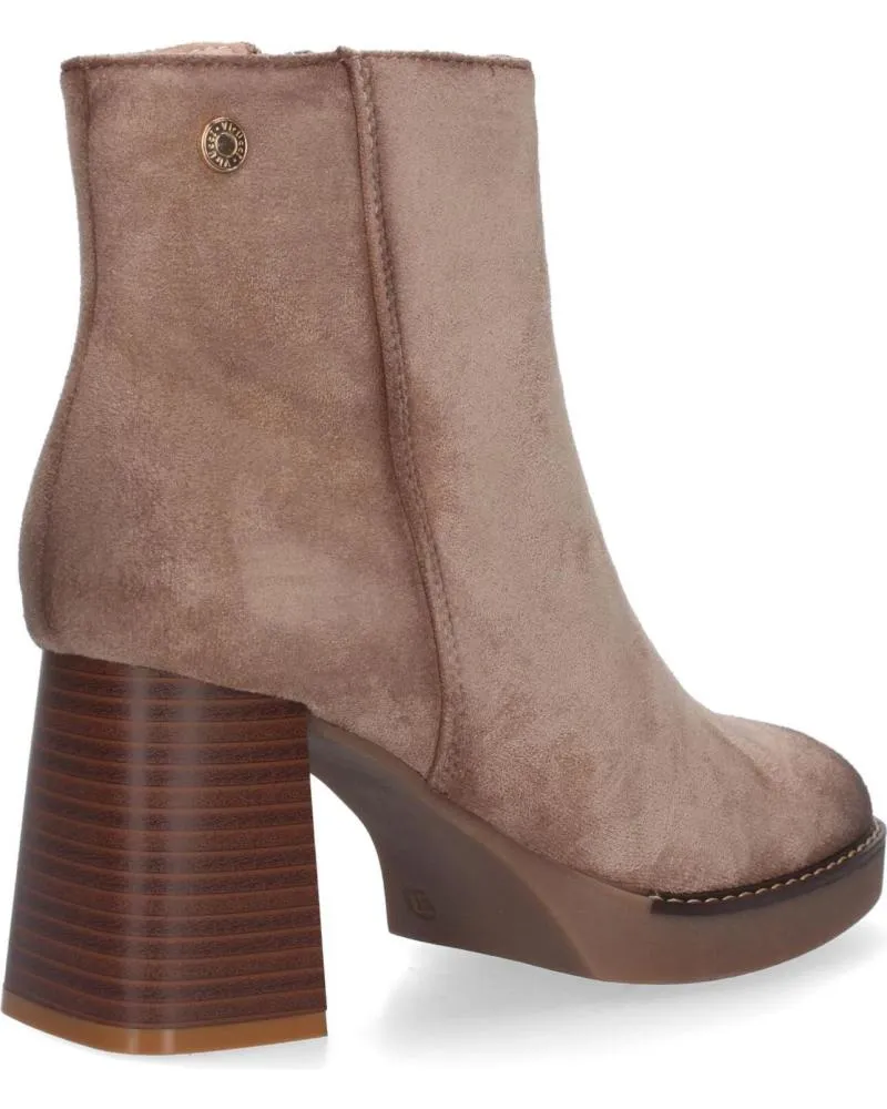 Botines PUNTOSALAO  de Mujer BOTINES DE TACON MEDIO PUNTA REDONDA MUJER COLOR BEIGE VR3-5  VARIOS COLORES