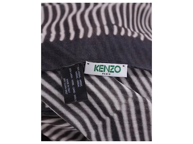 Bufanda estampada Kenzo en modal marrón 