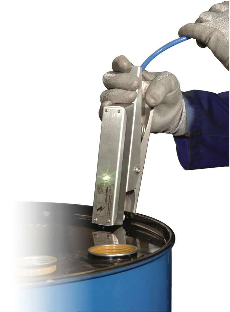 Cable de tierra con control y señal visual, 1 pinza con LED y 1 pinza MD de 235 mm, 3 m, ATEX