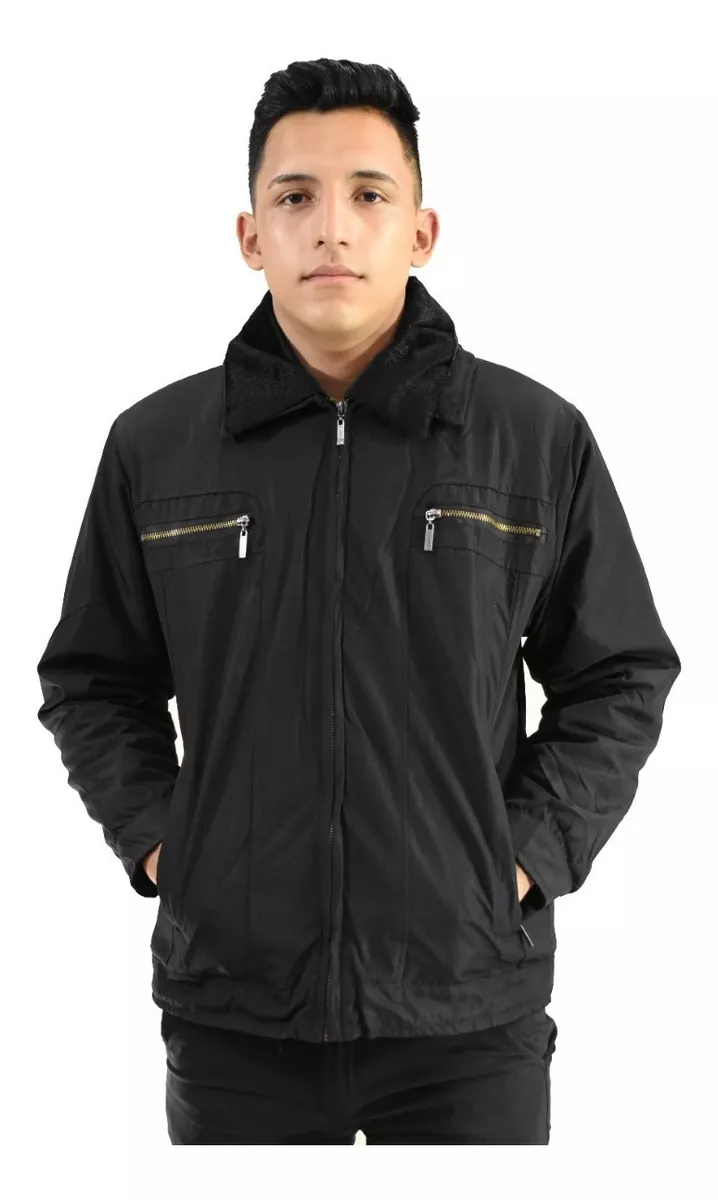 Campera Parka Hombre Impermeable Nylon Camisero Piel K-bed