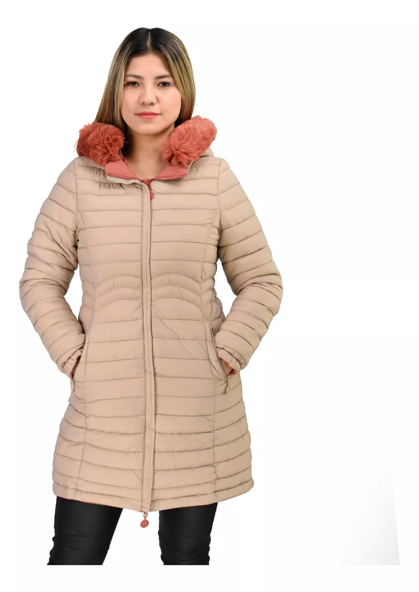 Campera Parka Mujer Reversible Impermeable Importada Yd 8131