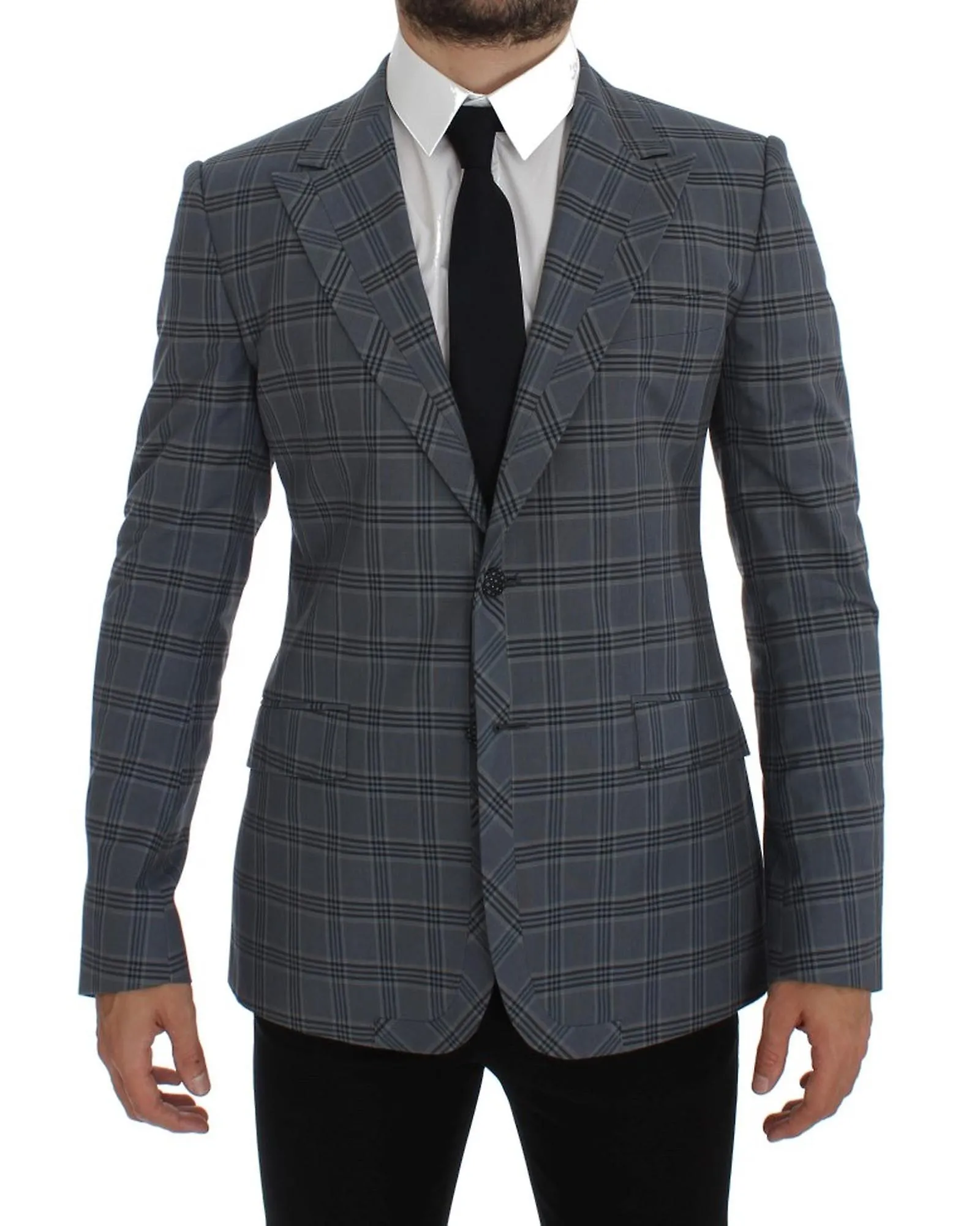Dolce & Gabbana Checkered Slim Fit Blazer Jacket