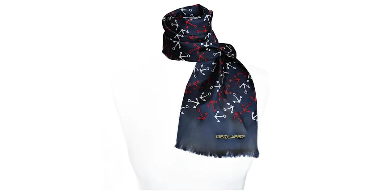 Dsquared2 Bufanda Azul Marino 
