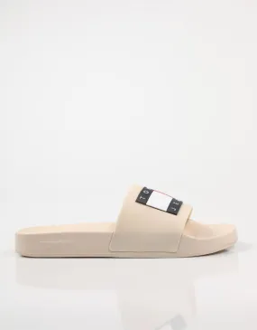  flip flops TOMMY HILFIGER Tommy Jeans Flag Pool Slide en Beige 78628