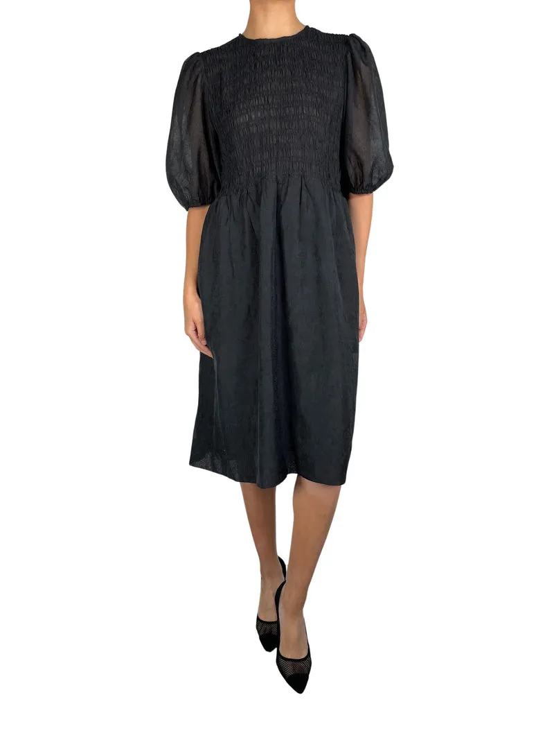 GANNI Vestido Georgette Smoke