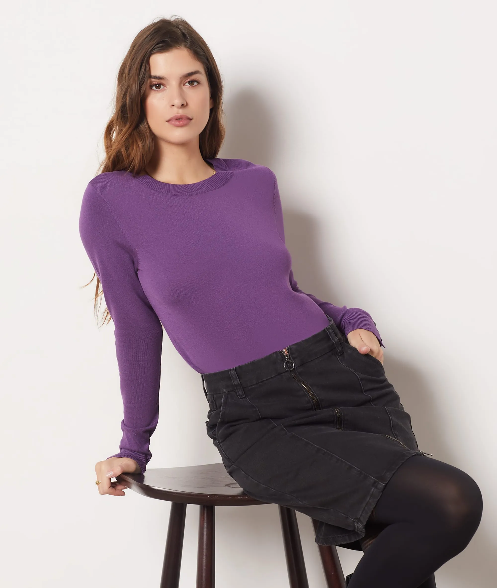 Jersey cuello redondo CRISS VIOLET - ETAM