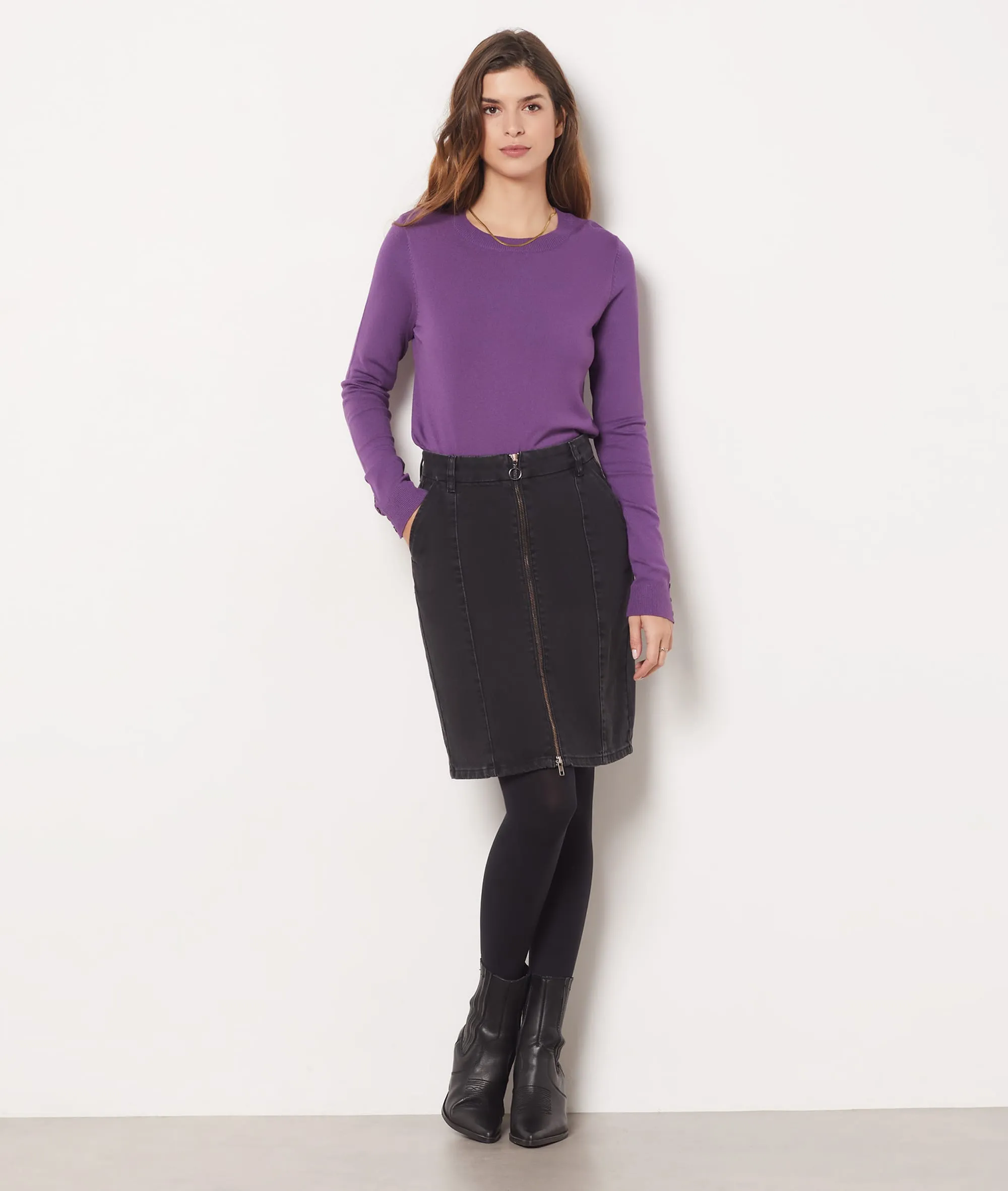 Jersey cuello redondo CRISS VIOLET - ETAM