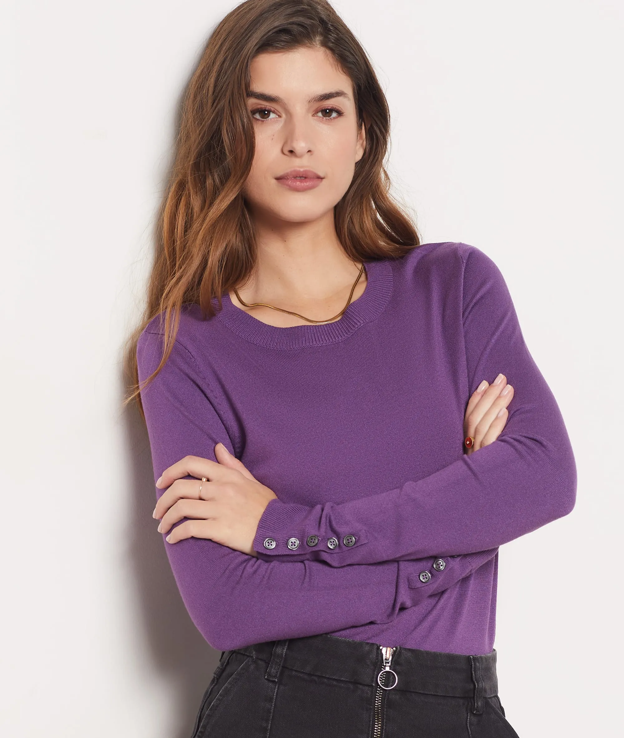 Jersey cuello redondo CRISS VIOLET - ETAM