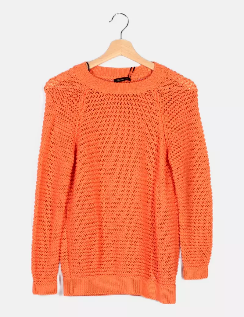 Massimo Dutti Jersey punto naranja