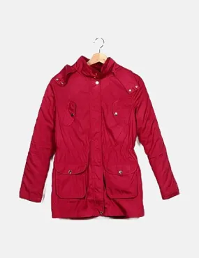 Massimo Dutti Parka rosa capucha