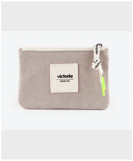 Monedero VICTORIA Lona Ecologica Beige Mujer