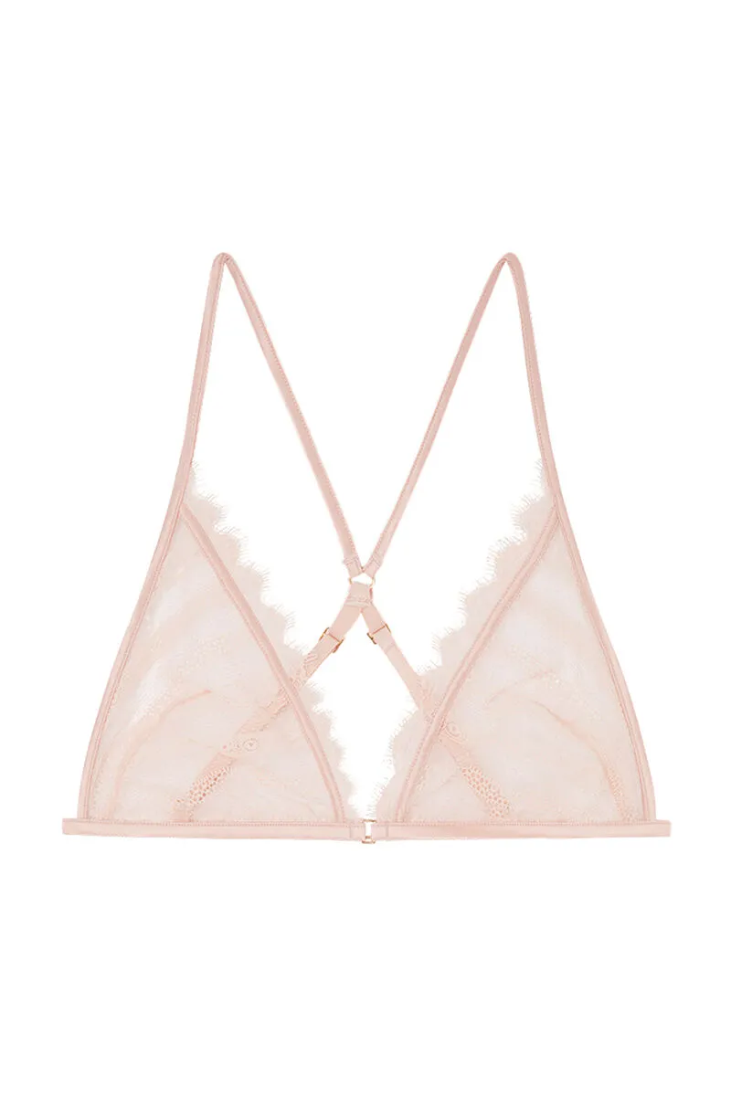 NATURAL Sujetador triangular encaje nude