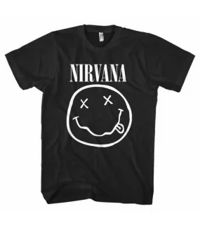 NIRVANA White Smiley Tee Camiseta chico Licencia Oficial NIRVTS03MB