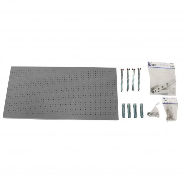 Panelclick 1200x600 gris + 22 ganchos + 8 accesorios
