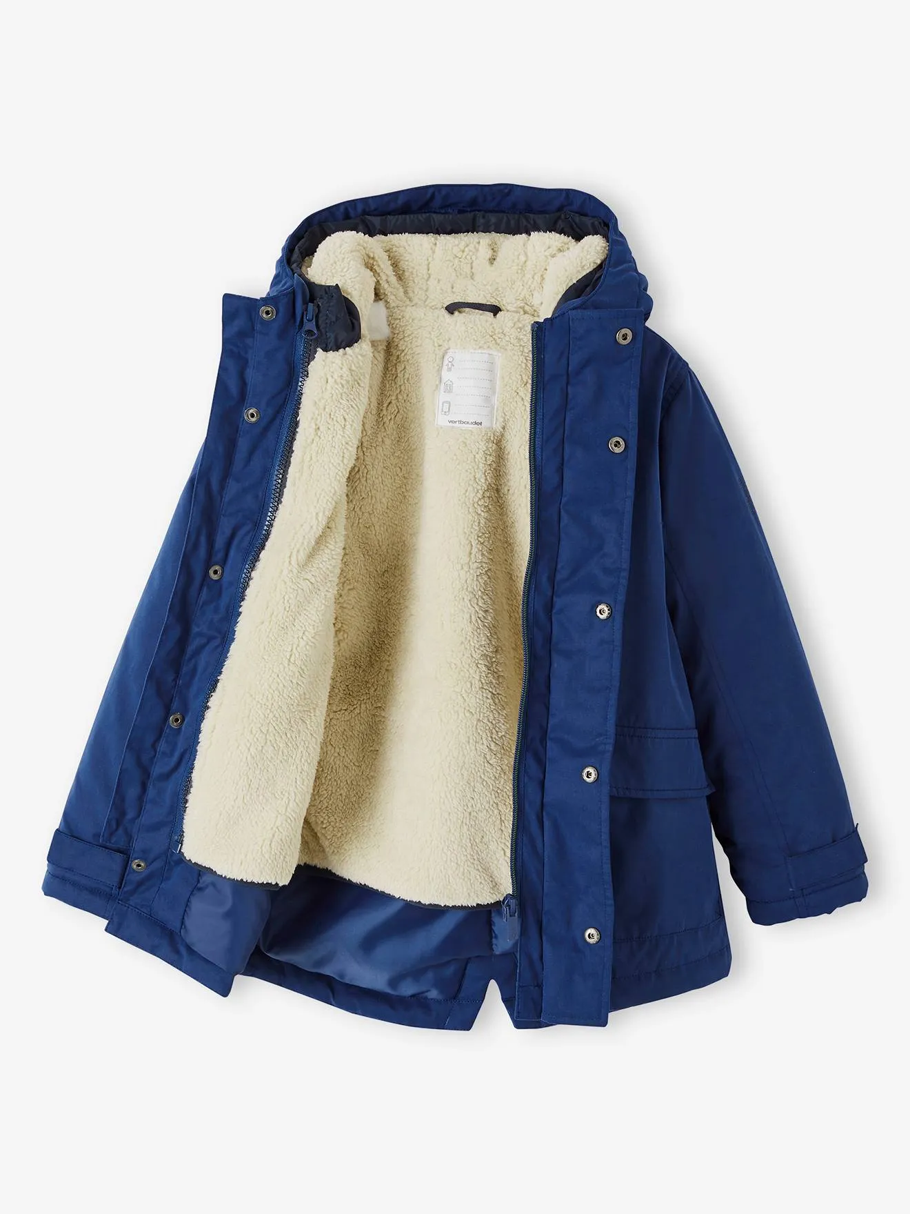 Parka 3 en 1 con cazadora desmontable, niño