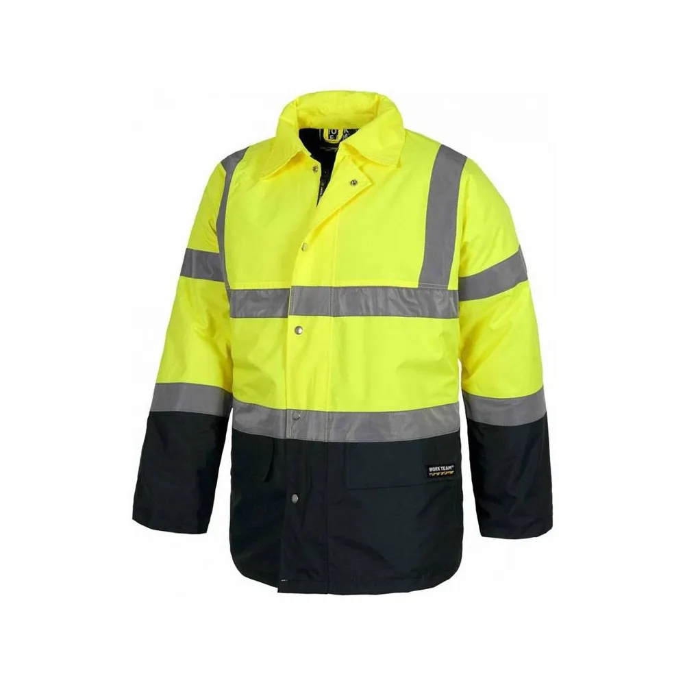Parka bicolor impermeable alta visibilidad