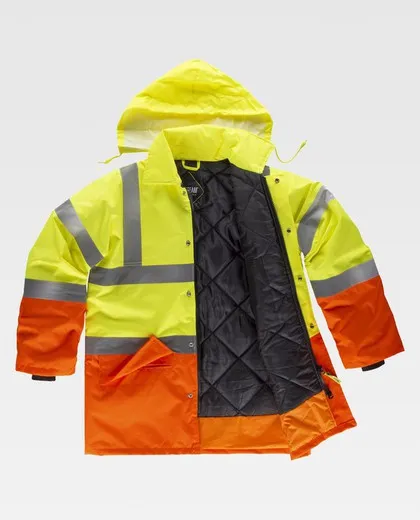 Parka combinada alta visibilidad Amarillo A.V. Naranja