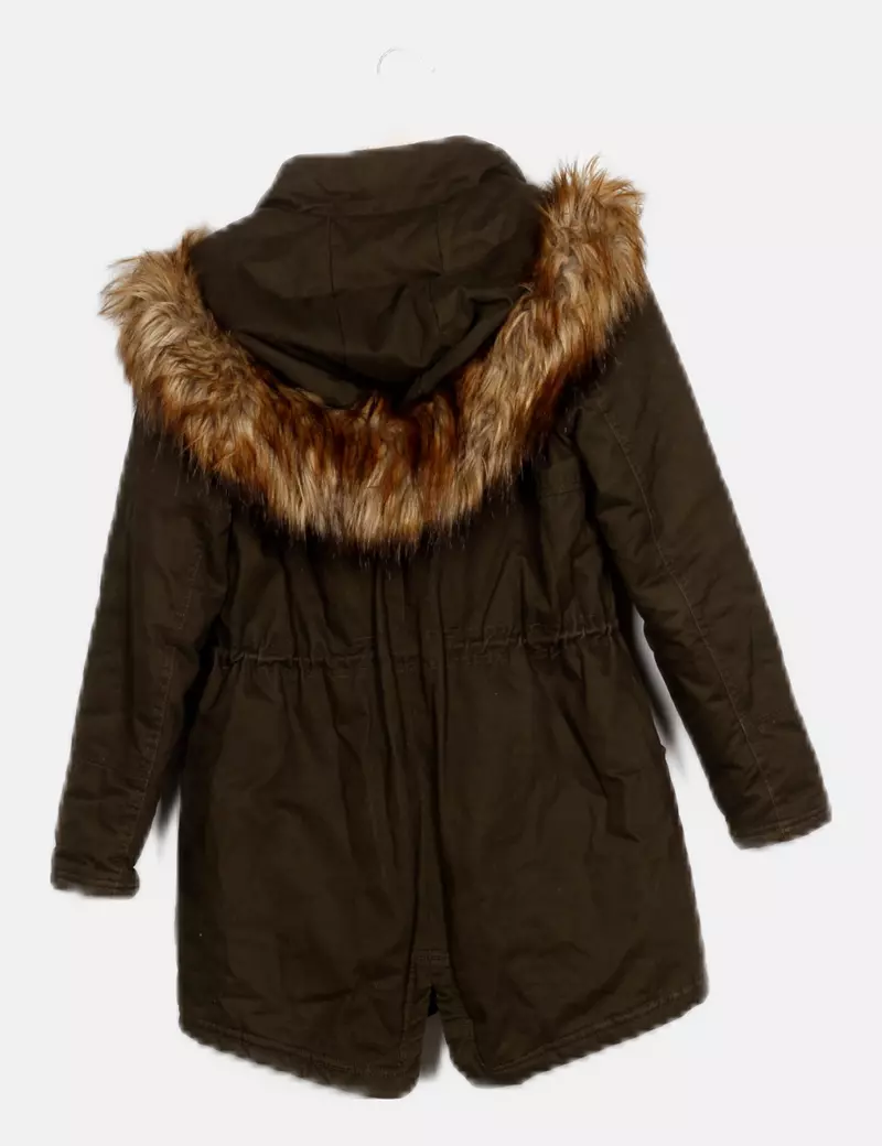 Pull&Bear Parka verde casual