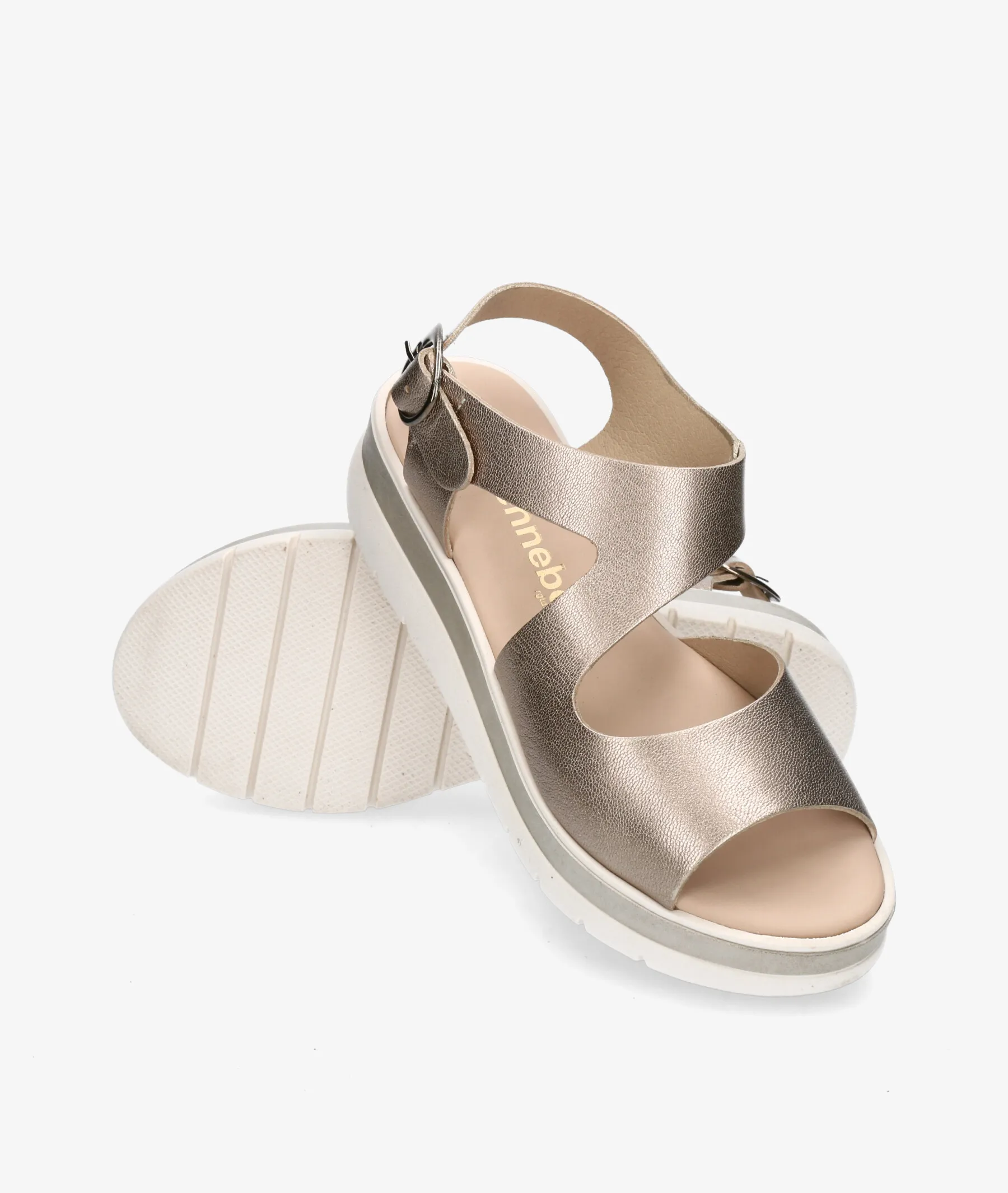 Sandalias Kénnebec  450 en taupe metalizado