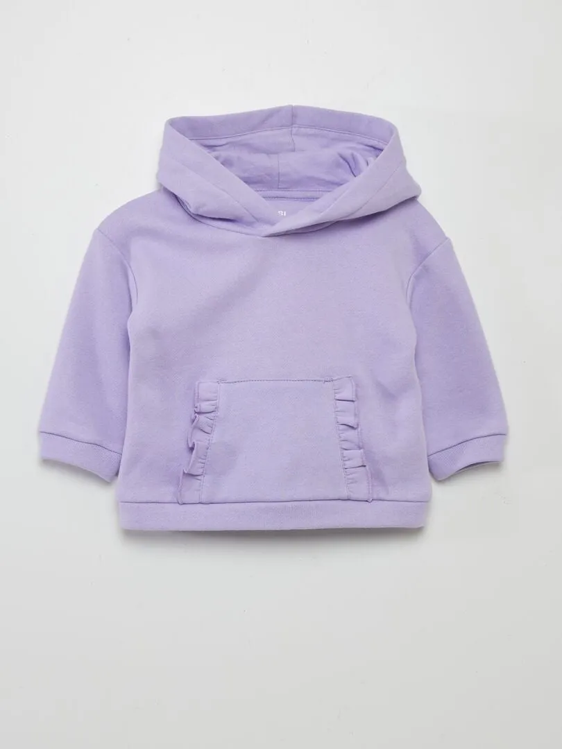Sudadera de chándal con capucha lisa - PURPURA