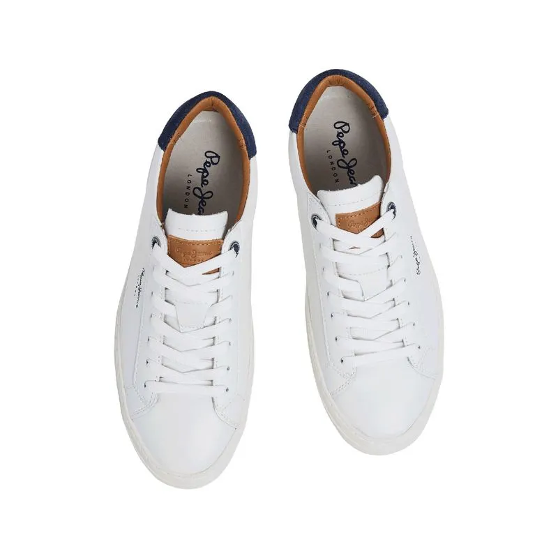 Tenis Pepe Jeans Hombre Yogi Original 23 Blanco - Azul