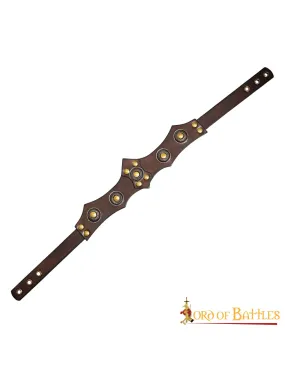 Tiara medieval unisex en piel, varios colores (58,1 cm.)