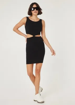 Vestido cut out punto negro