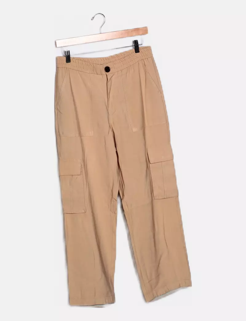 Zara Pantalón fluido beige